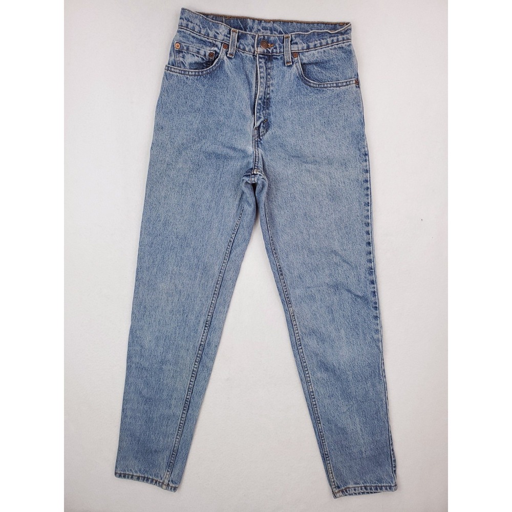 Vintage Levis 550 Jeans Womens 7 Long Relaxed Tapered Mom Stone Wash 90s Cananda